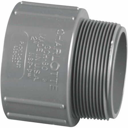CHARLOTTE PIPE AND FOUNDRY 1-1/2 In. Schedule 80 Male PVC Adapter PVC 08109  1400HA